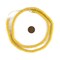 The Bead Chest Yellow Glass Donut Beads - 24 Inch Strand of Indonesian Rondelle Java Glass Beads for Crafts & Jewelry Making